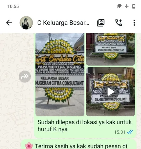 Pengiriman Papan Bunga Duka Poris Plawad Utara